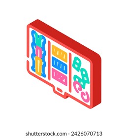 thread organizer embroidery hobby isometric icon vector. thread organizer embroidery hobby sign. isolated symbol illustration