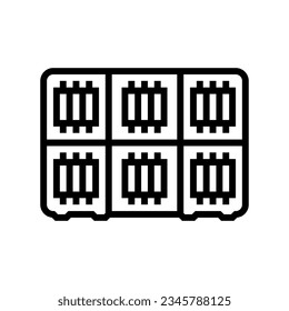 thread organizer embroidery hobby line icon vector. thread organizer embroidery hobby sign. isolated contour symbol black illustration