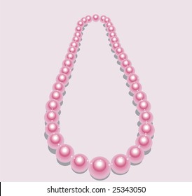 Thread of pink pearls