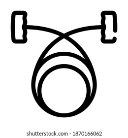 vector de icono de línea de la herramienta de alfarería de subprocesos. signo de herramienta de alfarería de hilo. símbolo de contorno aislado ilustración negra