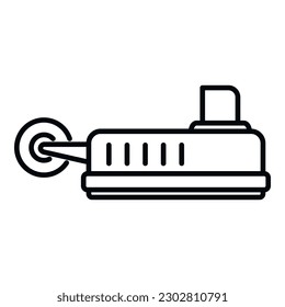 Thread production icon outline vector. Cotton machine. Fabric wool