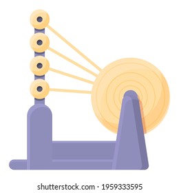 Thread production spool icon. Cartoon of Thread production spool vector icon for web design isolated on white background