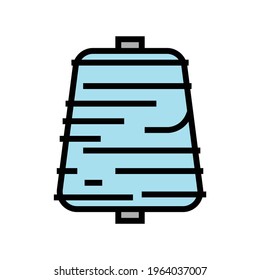 thread roll textile color icon vector. thread roll textile sign. isolated symbol illustration
