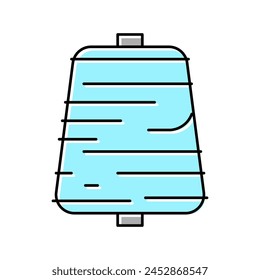 thread roll textile color icon vector. thread roll textile sign. isolated symbol illustration