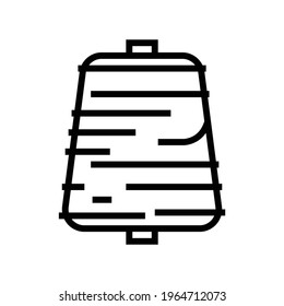 thread roll textile line icon vector. thread roll textile sign. isolated contour symbol black illustration