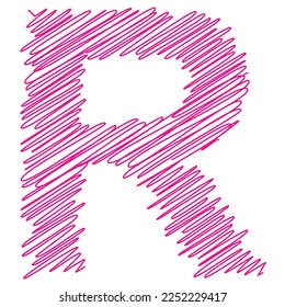 Thread-and-Naht-Effekt-Buchstaben Babytext