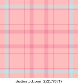 Thread seamless fabric texture, throw check plaid vector. Overlay pattern tartan background textile in red and light colors palette.