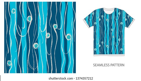 thread seamless pattern in simple style vector illustration