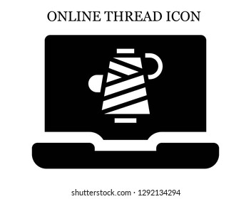 Thread search icon. Editable Thread search icon for web or mobile.