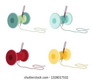 thread set, vector illustration