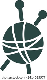 icono del logotipo de la ilustración de costura de subprocesos