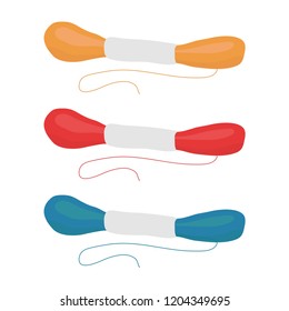 Thread for sewing. Set of thread. White background. Vector illustration. EPS 10.