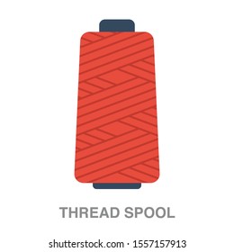 Thread spool flat icon on white transparent background. You can be used thread spool icon for several purposes.