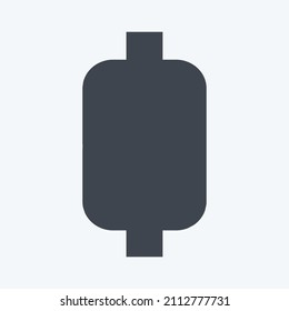 Thread Spool I Icon in trendy glyph style isolated on soft blue background