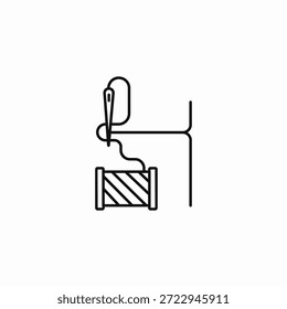 Carrete de hilo de coser icono signo Vector