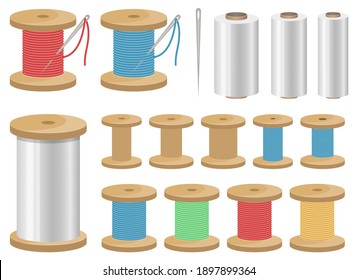 Thread spool vector design illustration isolated on white background