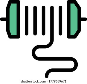 thread vector flat color icon
