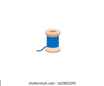 Thread vector flat icon. Isolated thread, yarn textile emoji illustration 