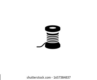 Thread vector flat icon. Isolated thread, yarn textile emoji illustration 