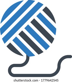 thread vector glyph color icon 