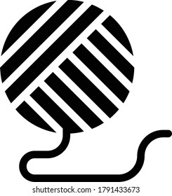 thread vector glyph flat icon 