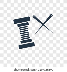 Thread vector icon isolated on transparent background, Thread transparency logo concept