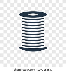 Thread vector icon isolated on transparent background, Thread transparency logo concept