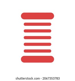 Thread vector icon. Red symbol