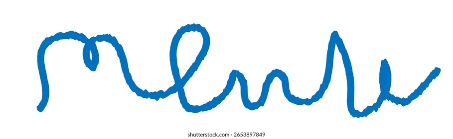 Thread vector icon. Thick dyed wool thread, hand drawn coarse rope, yarn red cord with loops line illustration