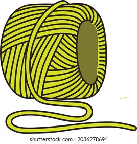 thread vector illustration isolated on white background.yarn vector