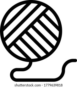 thread vector thin line icon