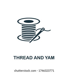 Thread And Yarn icon. Simple illustration from sewing equipment collection. Creative Thread And Yarn icon for web design, templates, infographics and more