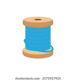 Thread yarn vector blue illustration emoji