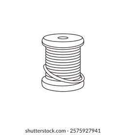 Thread yarn vector blue illustration emoji