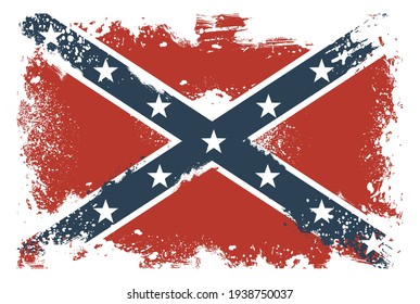 Banderas de Threadbare de los Estados Confederados de América
