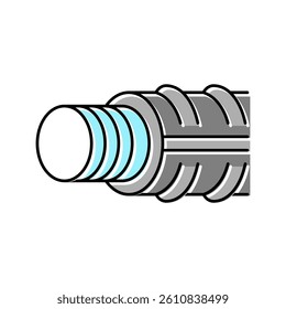 threaded fittings color icon vector. threaded fittings sign. isolated symbol illustration