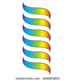 Símbolo arco iris o logotipo de diseño con rosca