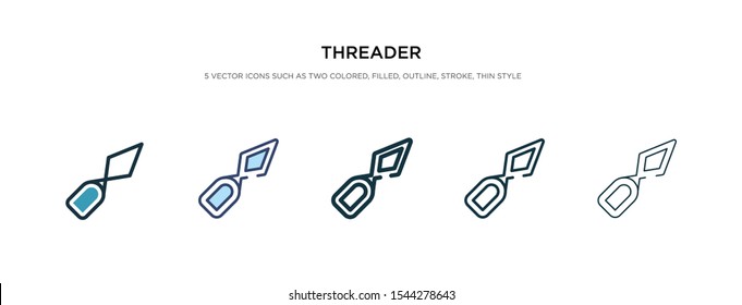 threader icon in different style vector illustration. two colored and black threader vector icons designed in filled, outline, line and stroke style can be used for web, mobile, ui