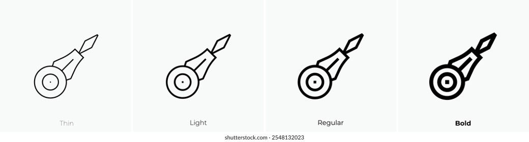 threader icon. Thin, Light Regular And Bold style design isolated on white background