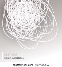 Threads chaos background. Abstract lines composition. Scientific background. Applicable for covers, club poster, placard, title page. Eps10 vector.