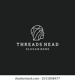 Ilustración vectorial de Plantilla de diseño de logotipo de cabeza de rosca