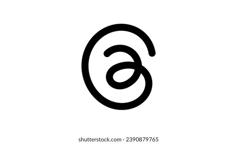 Threads icon, black isolated silhouette