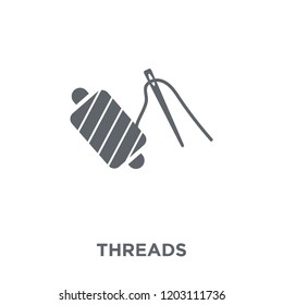 Threads icon. Threads design concept from Sew collection. Simple element vector illustration on white background.