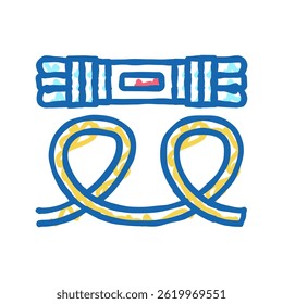 threads knitting doodle icon sketch vector. threads knitting sign. isolated symbol illustration