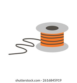 Threads on a spool. Vector illustration.