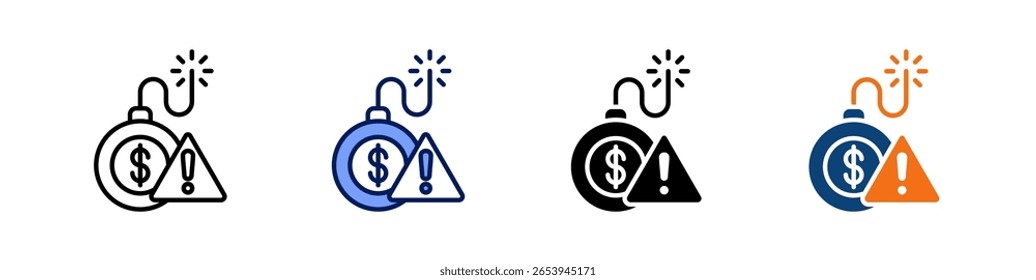 Threat All In One Icon Multi Styles Vector Set