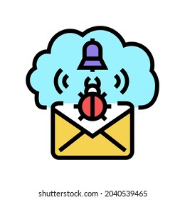 threat cyber security color icon vector. threat cyber security sign. isolated symbol illustration