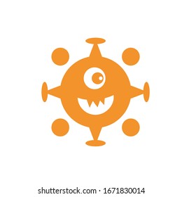 threat of dangerous viruses logo design vector