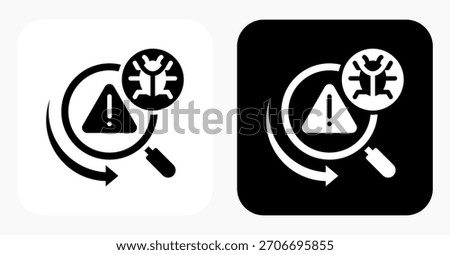 Threat Detection black and white icon