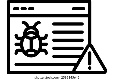 Threat Detection Glyph Icon Design For Personal nad Commercial Use